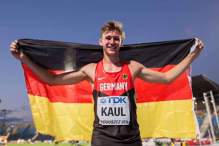 Il vincitore nel decathlon, il tedesco Niklas Kaul (Getty Images)